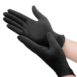Nitril handsker, Large, Black, 100stk.
